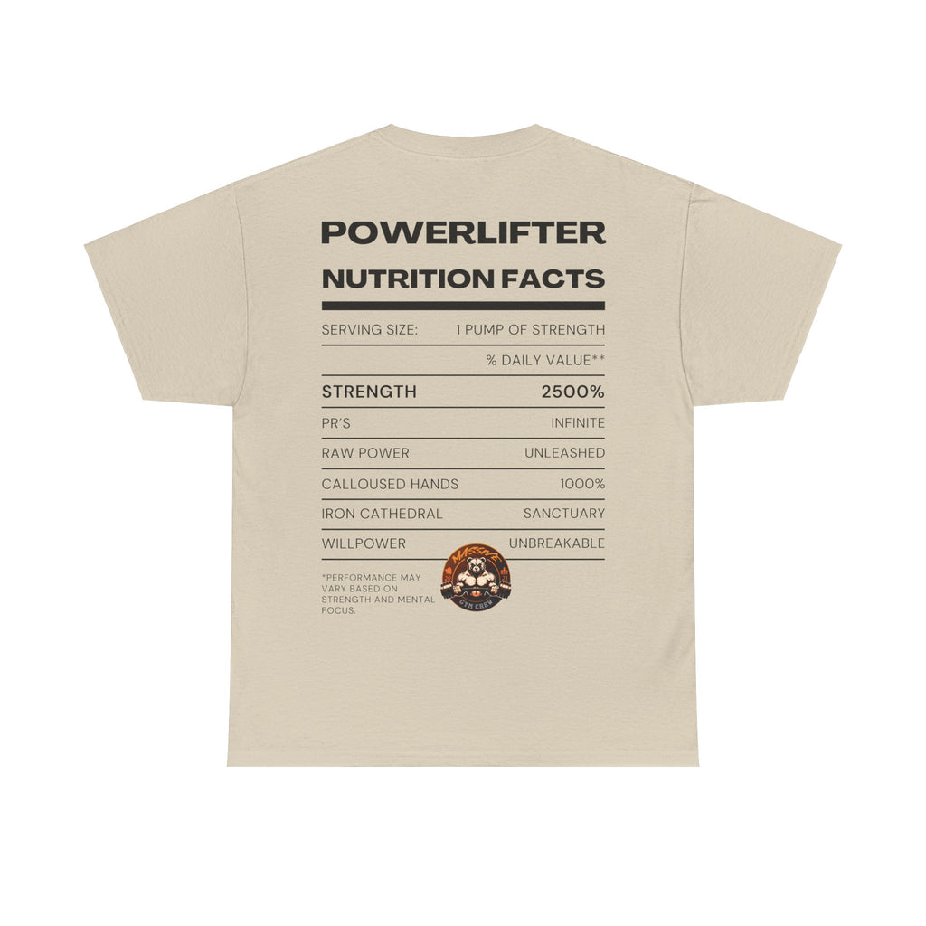 Powerlifter Nutrition Facts Unisex T-Shirt