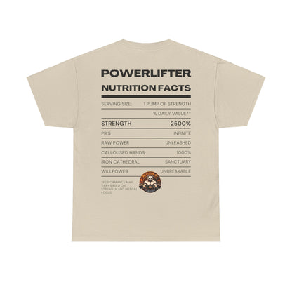 Powerlifter Nutrition Facts Unisex T-Shirt