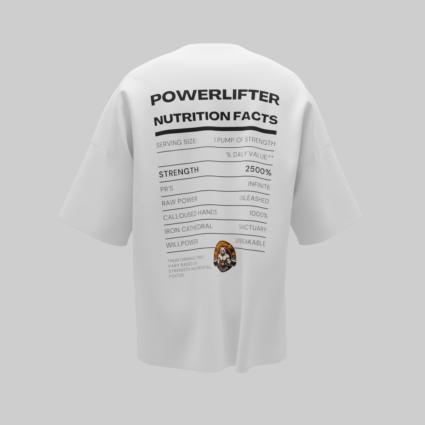 Powerlifter Nutrition Facts Unisex T-Shirt