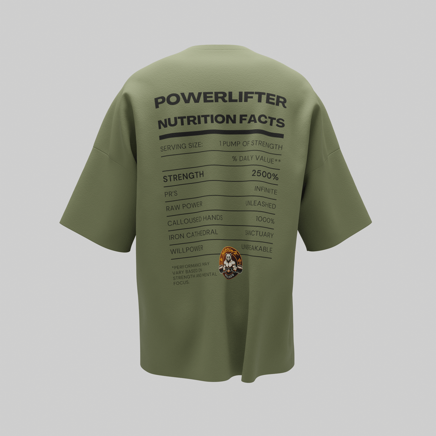 Powerlifter Nutrition Facts Unisex T-Shirt